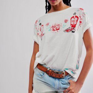 Free People The Bureau Cowboy Rose Tee